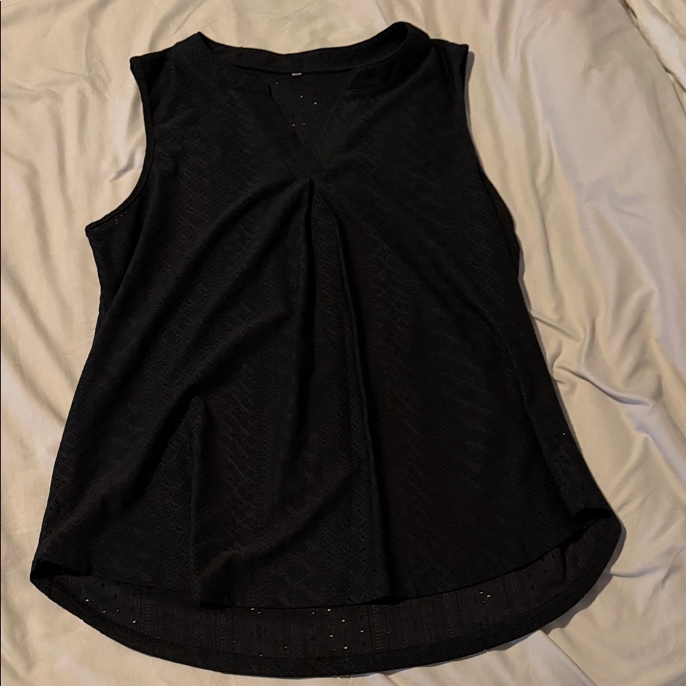 Sleeveless Black Top